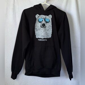 Toronto souvenir size large black bear hoodie
